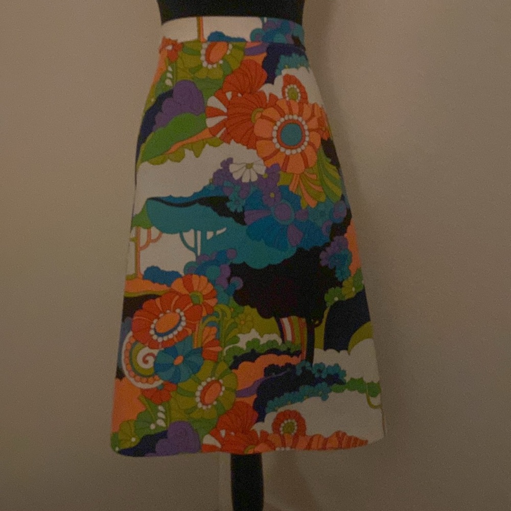 No label hand made vintage psychedelic skirt. Size XS. See measurements